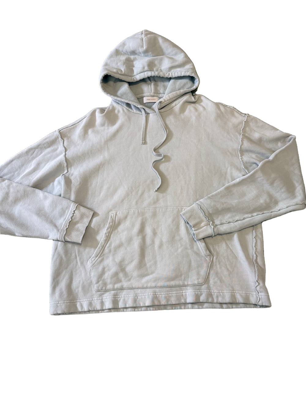 John Elliott Pale Blue Pullover Hoodie